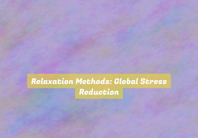 Relaxation Methods: Global Stress Reduction